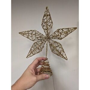 Gold Christmas tree star topper